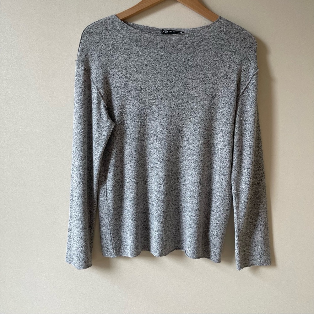 ZARA SOFT TOUCH Lightweight Heather Gray Sweater